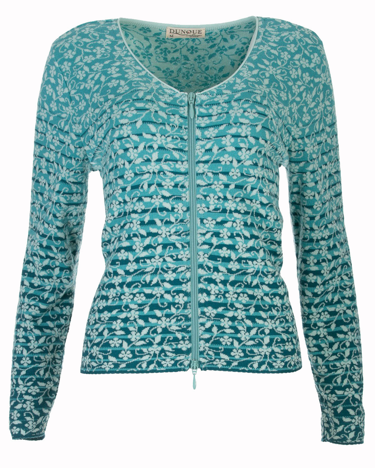 Dunque Damen Jacquard Jacke 2-Wege-Reißverschluss Bio Baumwolle