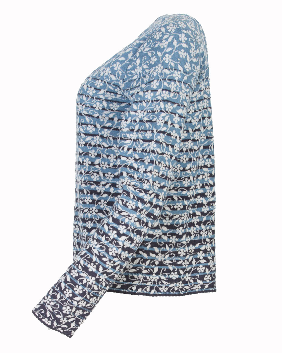 Dunque Damen Jacquard Jacke 2-Wege-Reißverschluss Bio Baumwolle