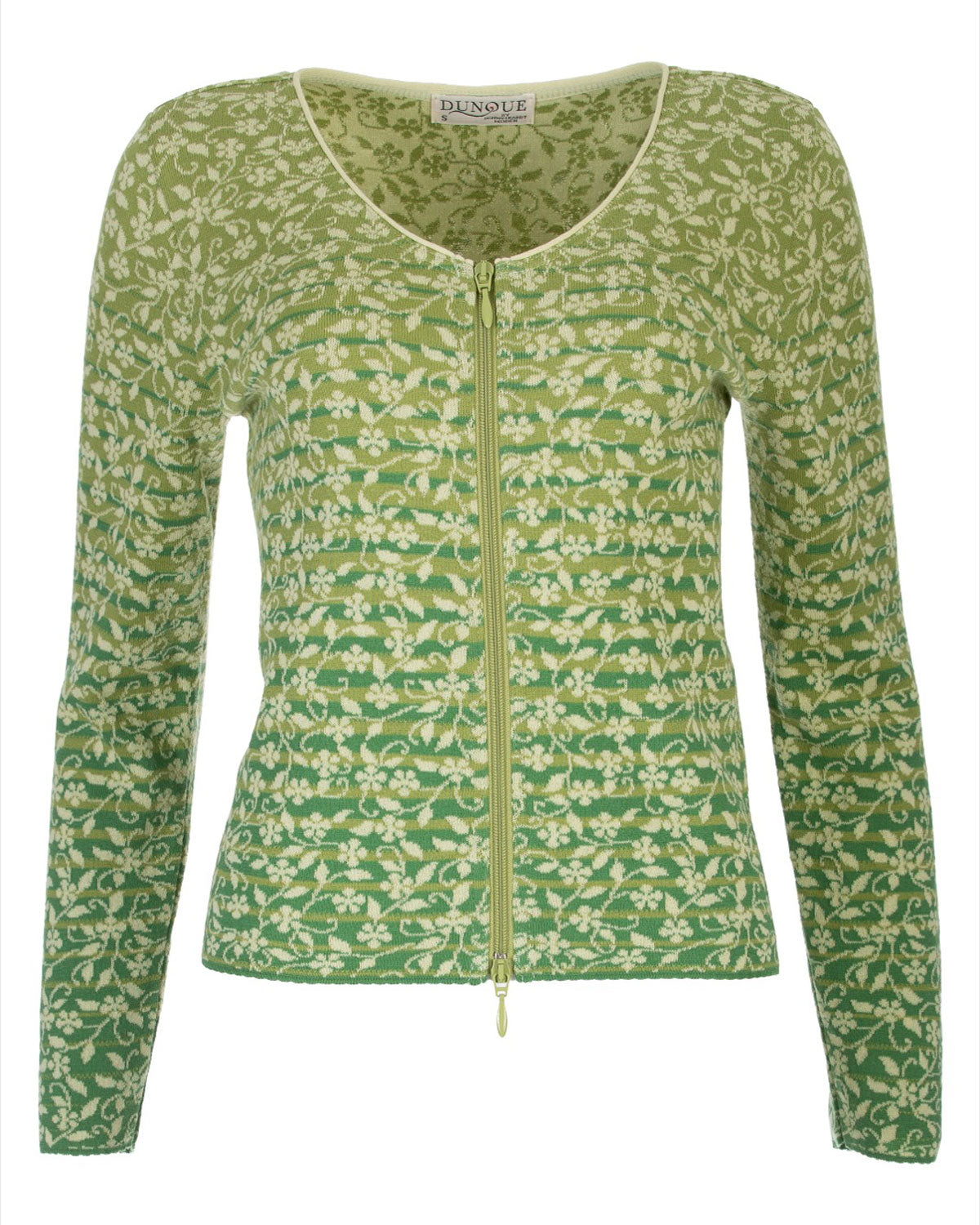Dunque Damen Jacquard Jacke 2-Wege-Reißverschluss Bio Baumwolle