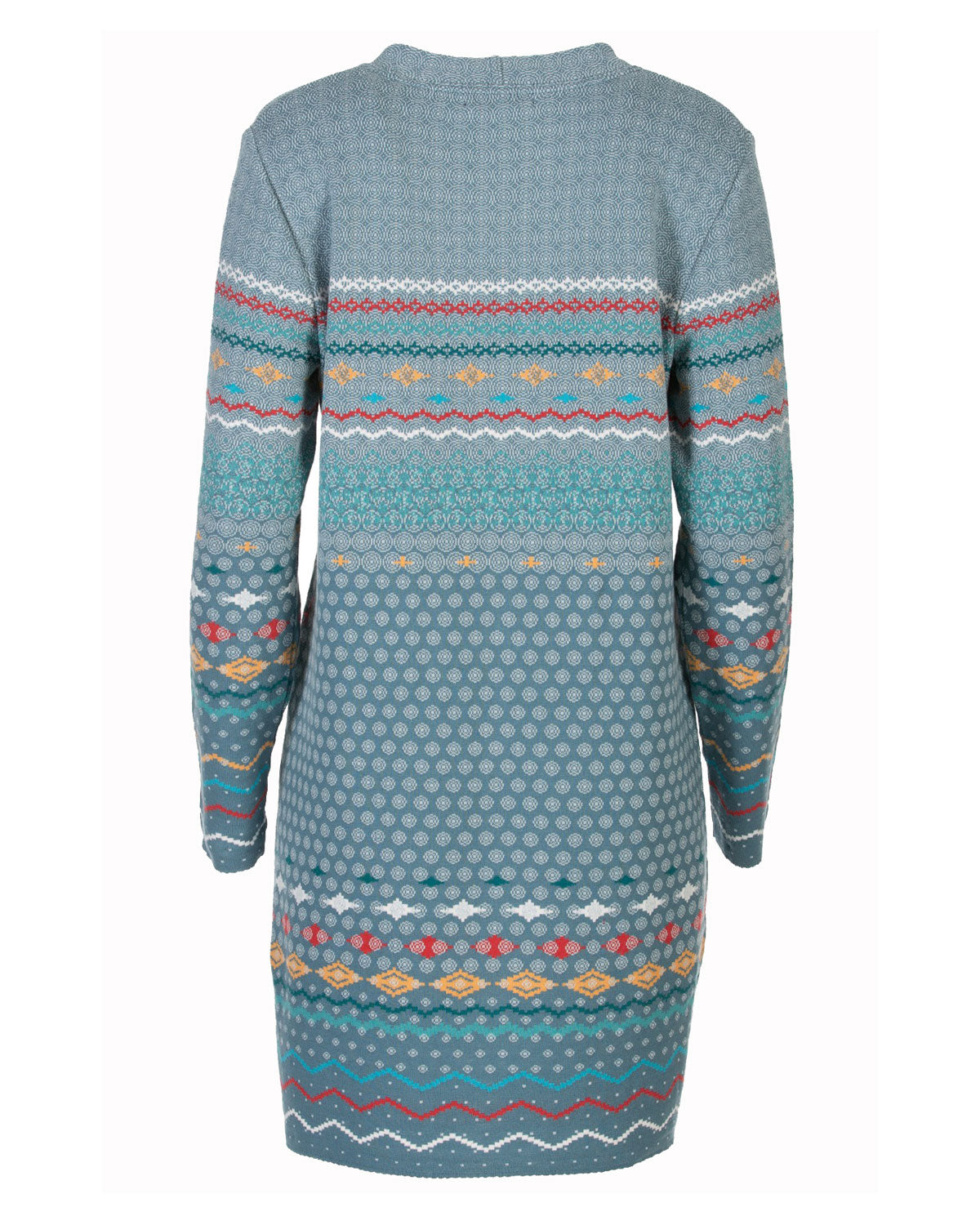 Dunque Damen Jacquard-Strickmantel reiner Baumwolle Bio