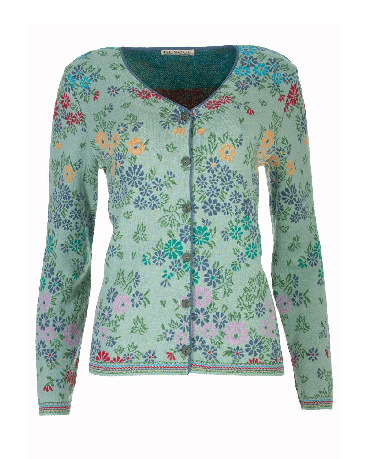 Dunque Jacquard-Strickjacke Baumwolle Bio
