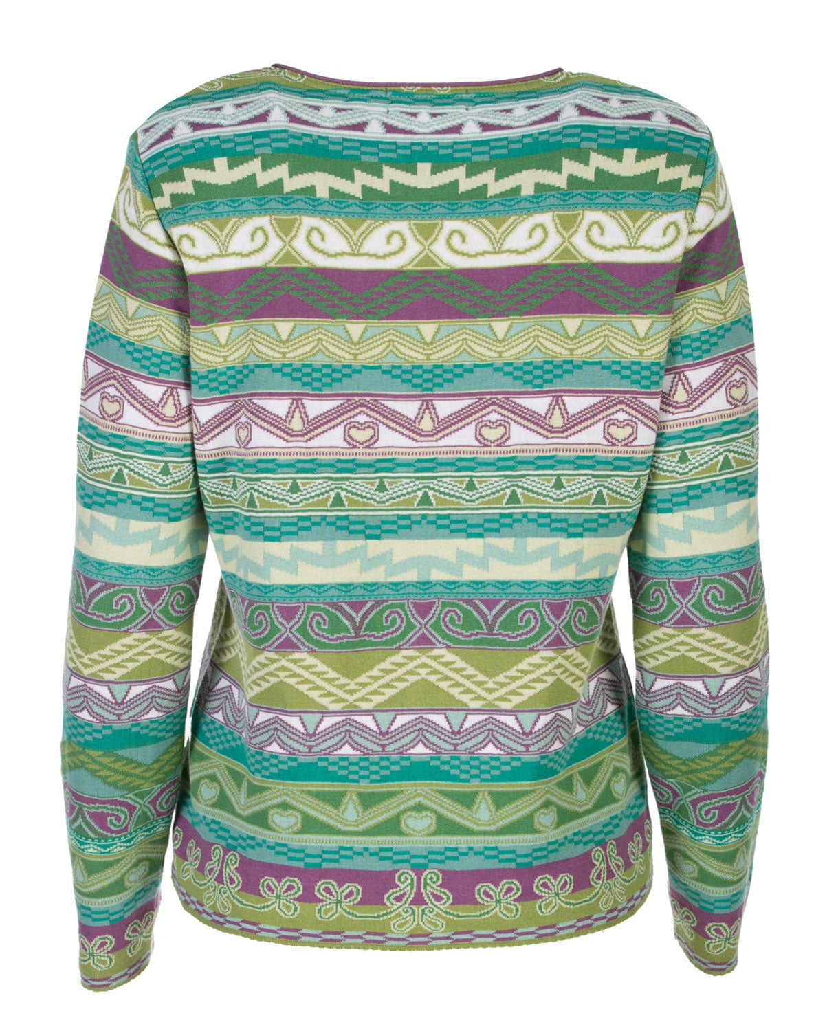 Dunque Damen Jacquard-Strickjacke Baumwolle Bio