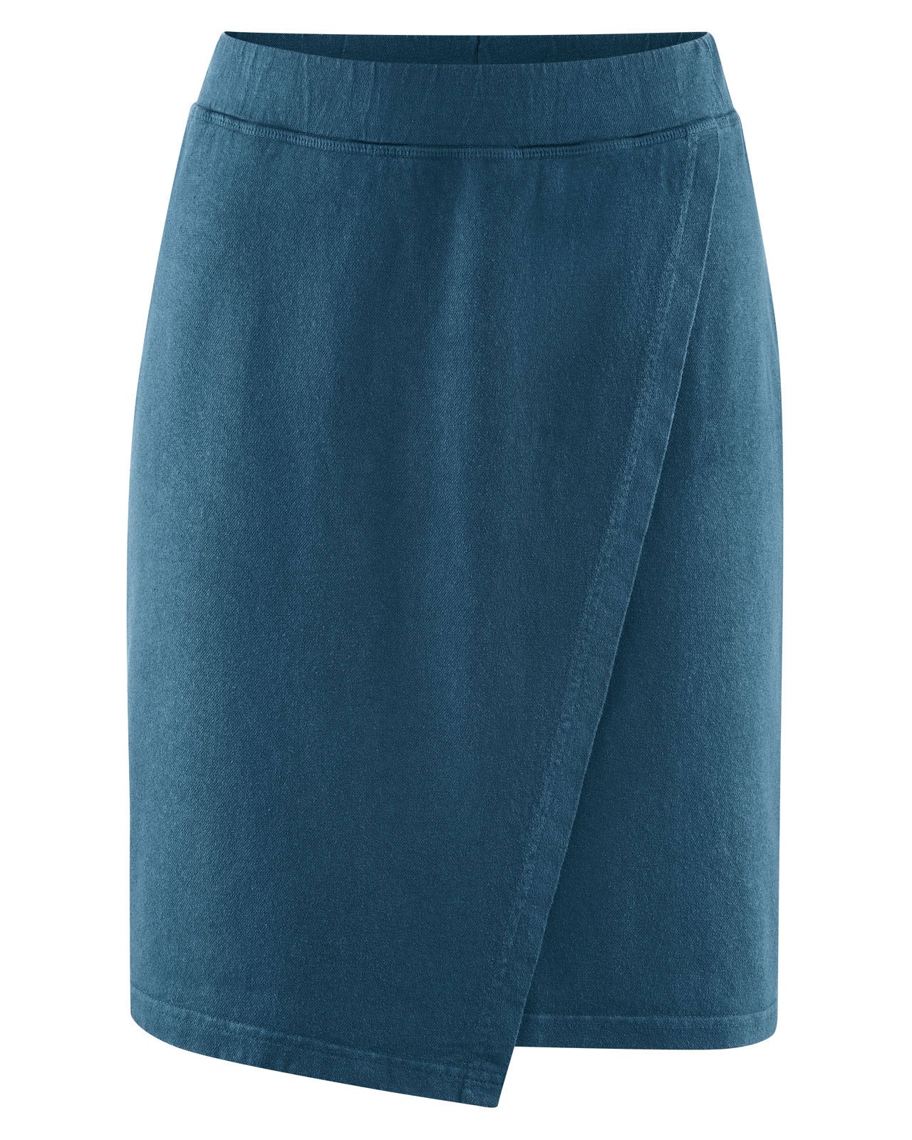 Hempage Damen Asymmetrischer Rock in Wickeloptik