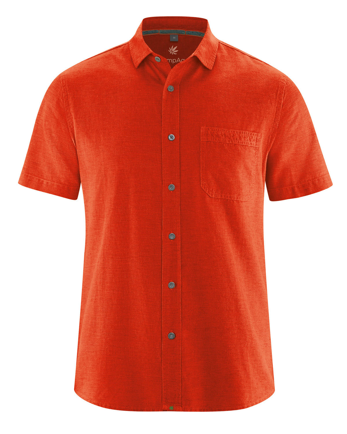 Hempage Herren Kurzarm Hemd Hanf Baumwolle