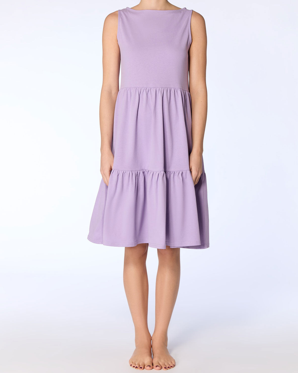 Leela Cotton Damen Volantkleid reiner Bio Baumwolle