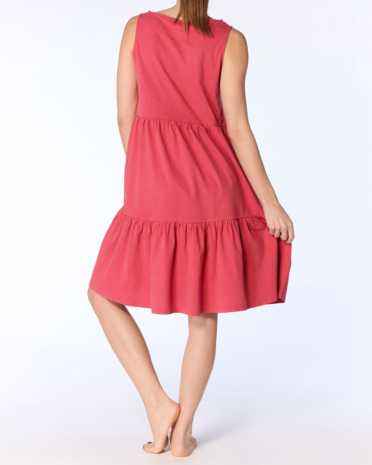 Leela Cotton Damen Volantkleid reiner Bio Baumwolle