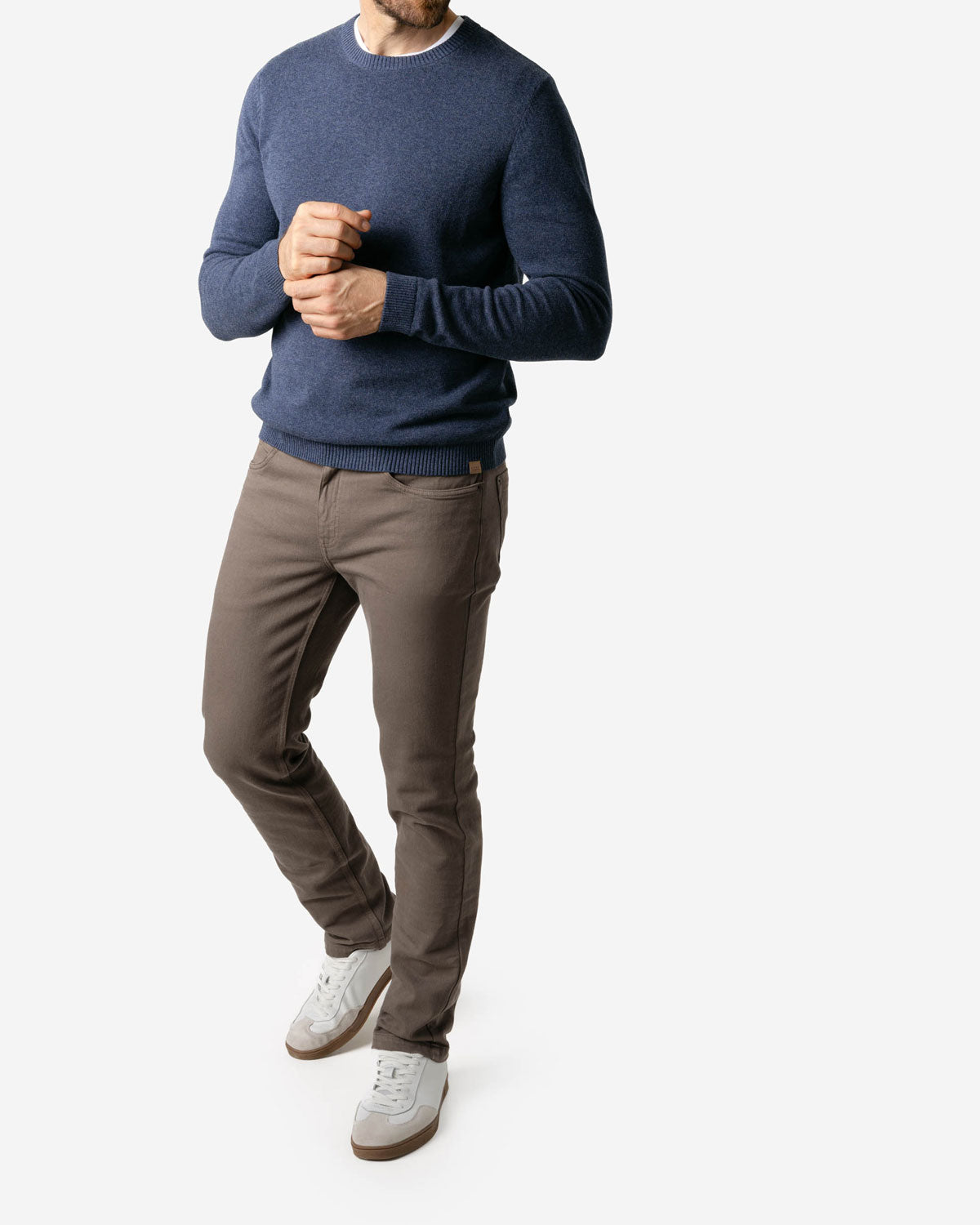 Leichter Herren-Strickpullover Bio-Baumwolle