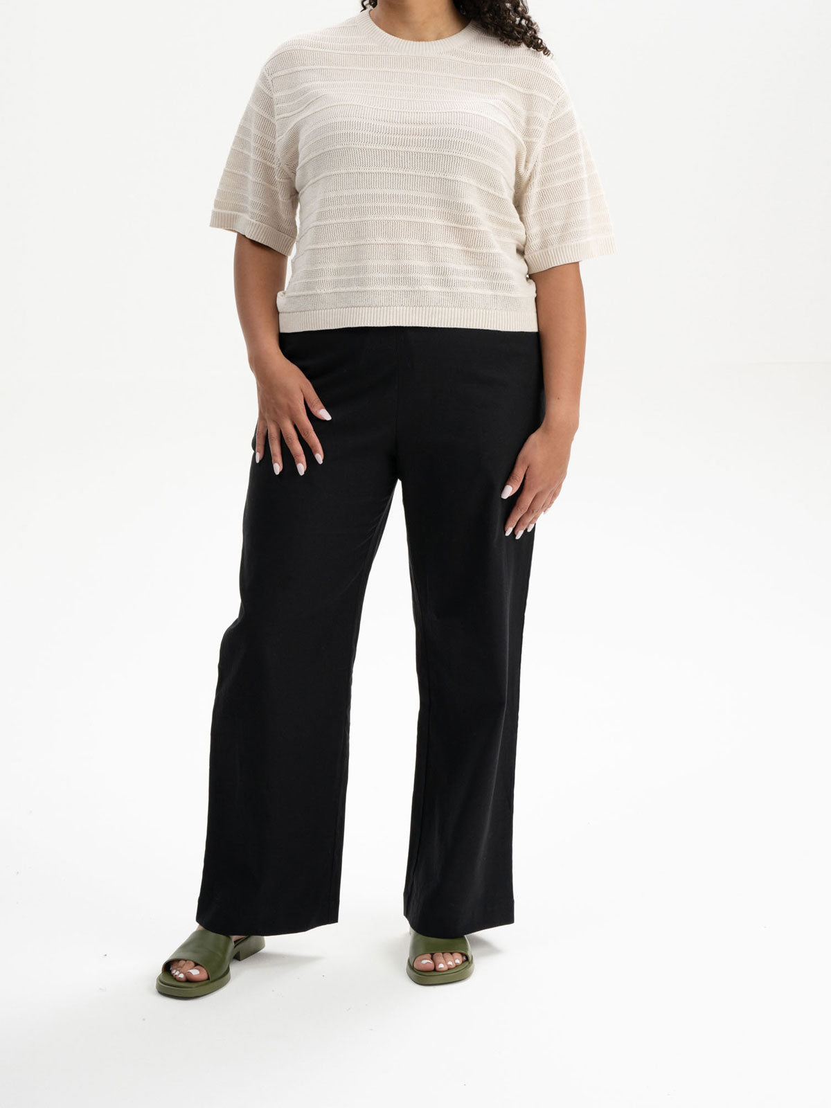 Mela Damen Strick T-Shirt Bio Baumwolle