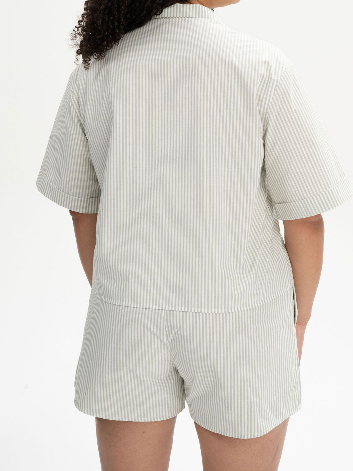 Mela Damen Oversize Pyjamahemd Kurzarm Bio Baumwolle