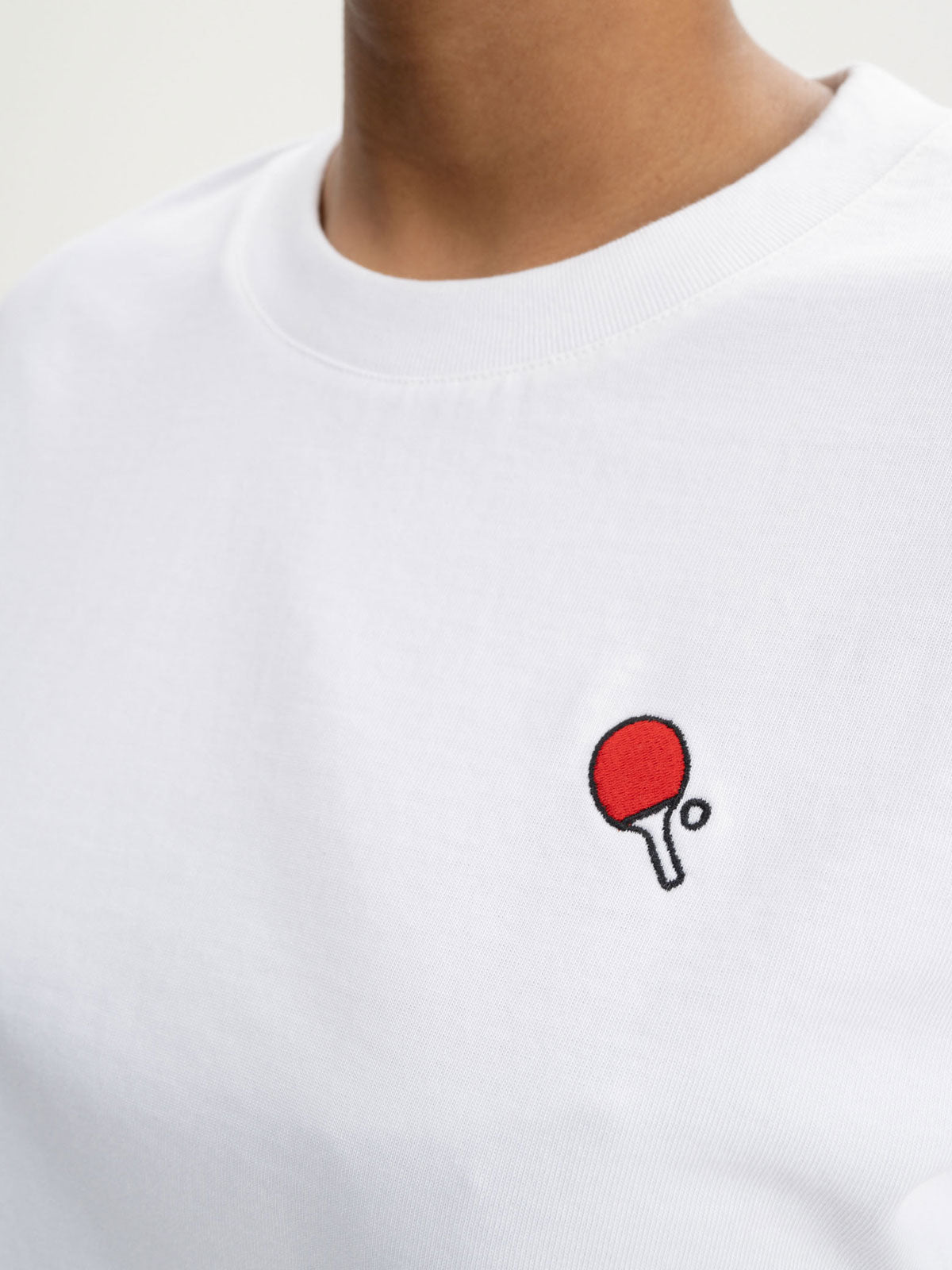 Mela Damen Bio Baumwolle T-Shirt ping-pong Strickerei