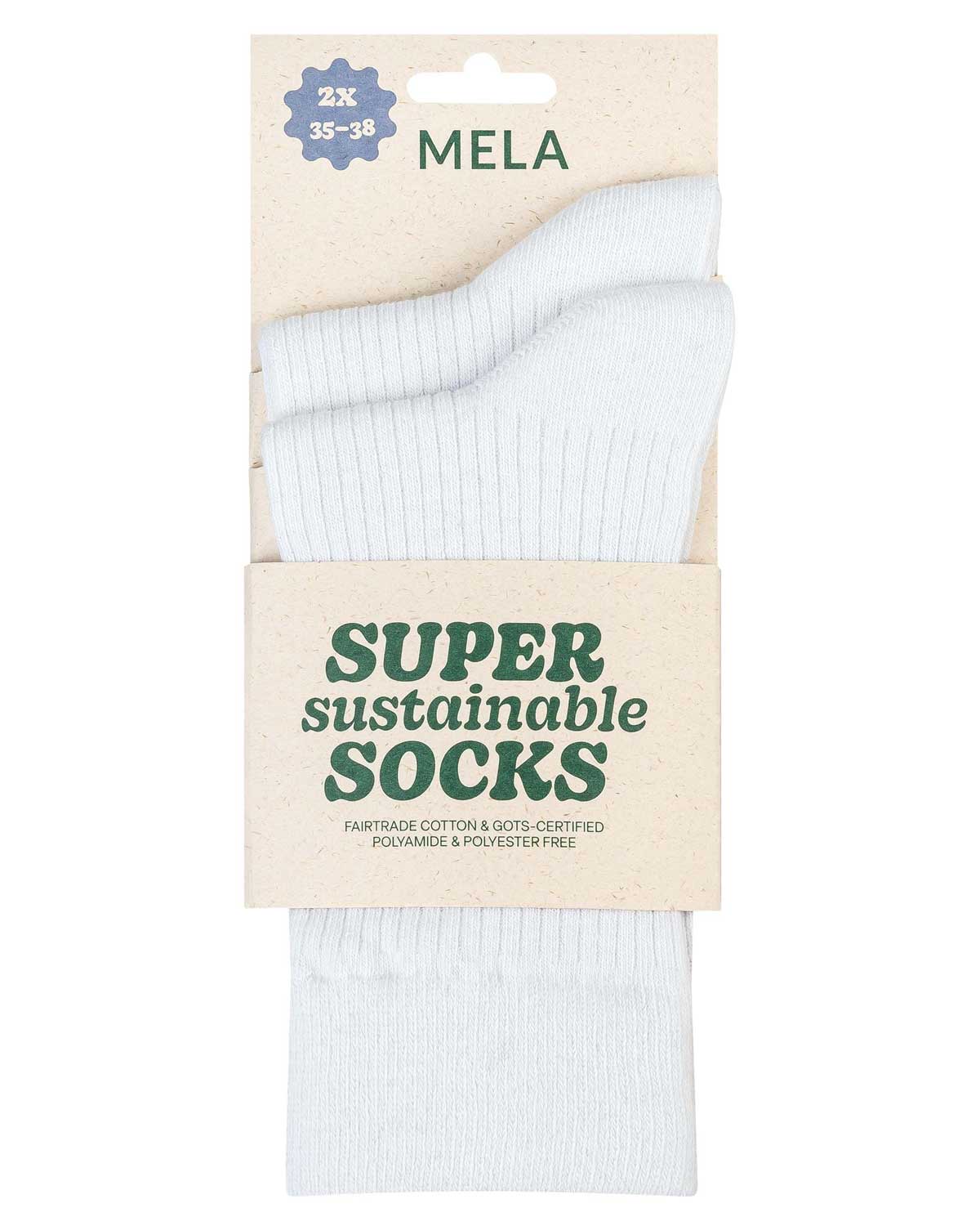 Rundstrick‑Socken Bio Baumwolle Elasthan 2er‑Pack