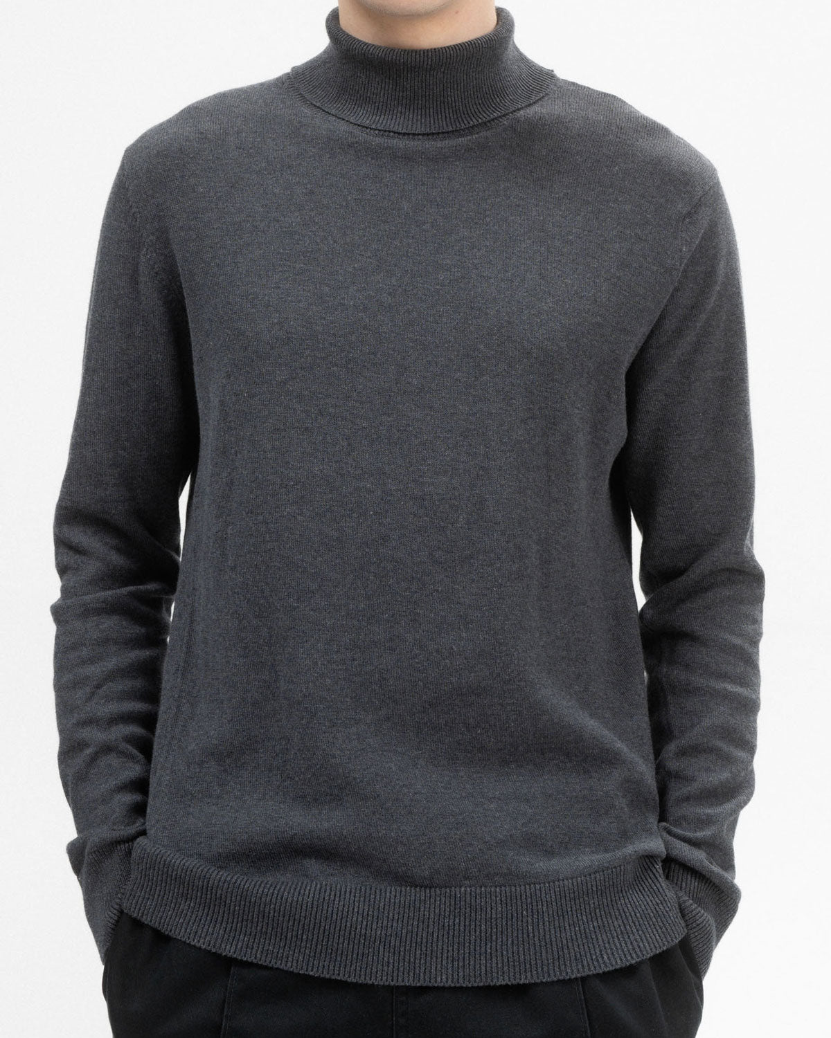 Mela Herren Feinstrick Rollkragenpullover Bio Baumwolle