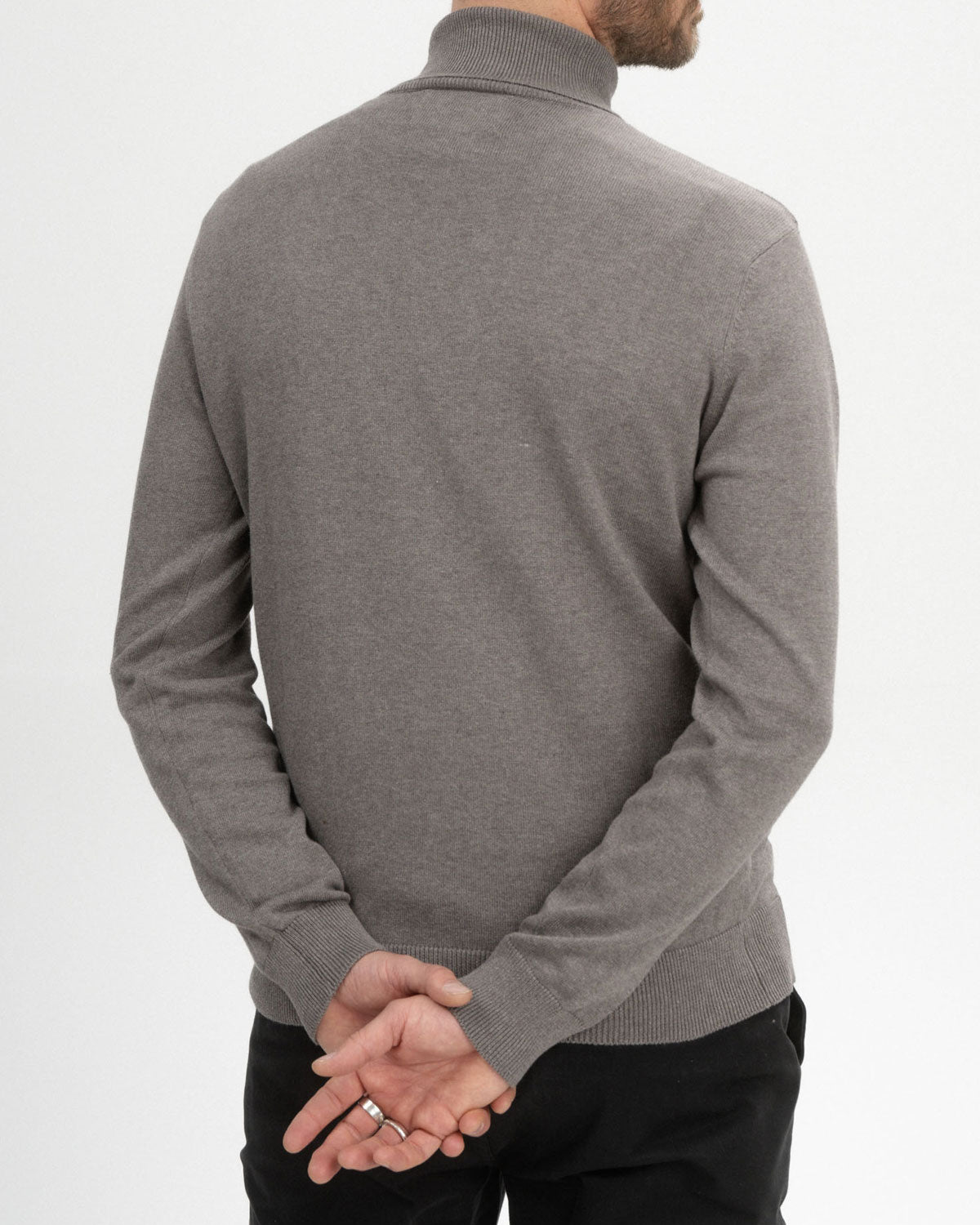 Mela Herren Feinstrick Rollkragenpullover Bio Baumwolle