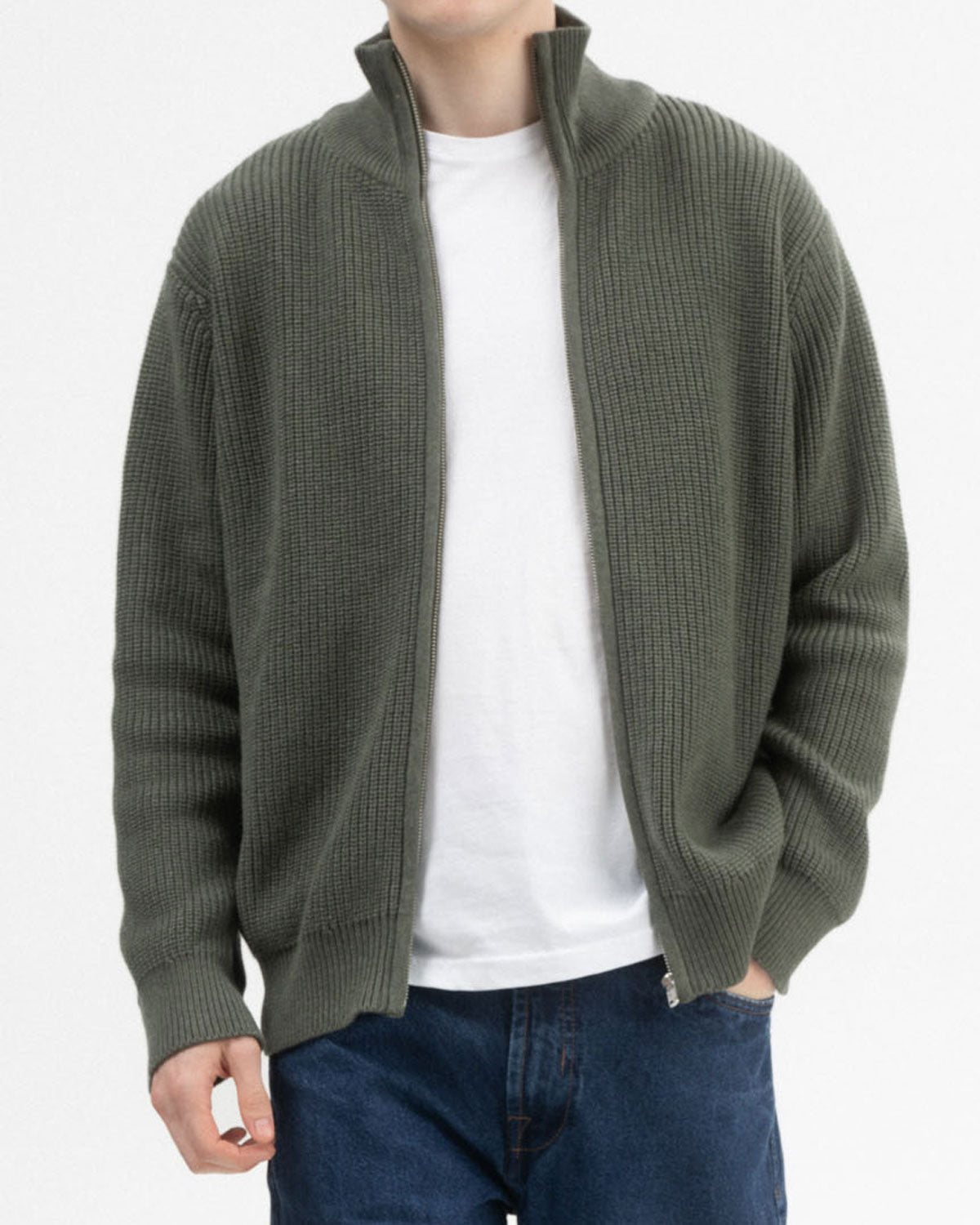 Mela Herren Rippstrick Jacke Bio Baumwolle
