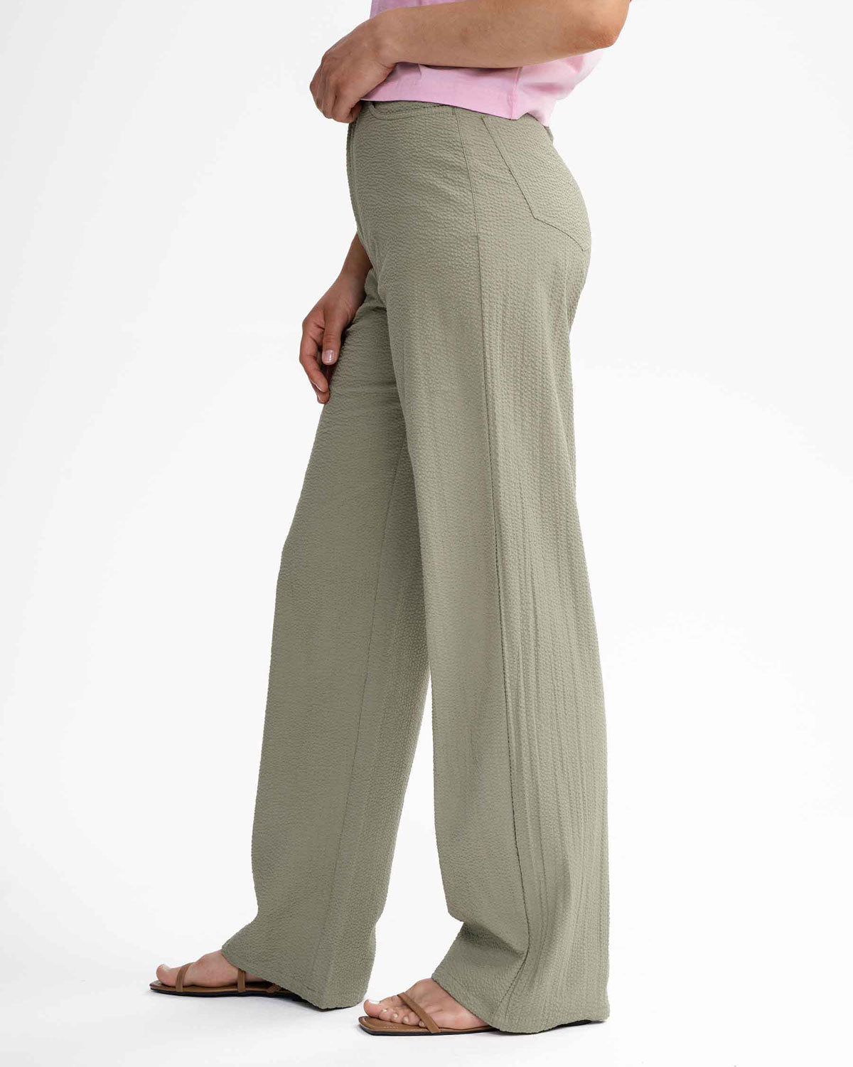 Mela Damen Seersucker Hose Bio Baumwolle.