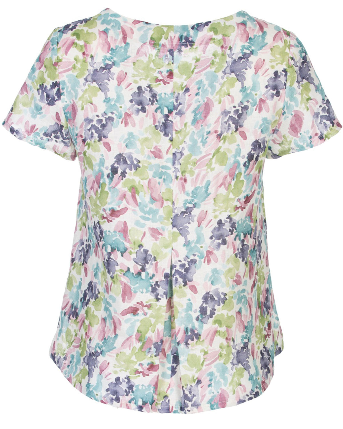 Naturalmente Damen-Leinenbluse mit floralem Muster