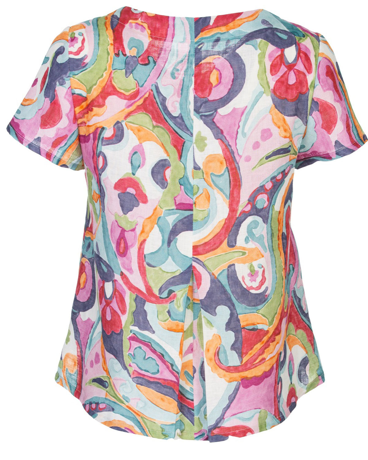 Naturalmente Damen-Leinenbluse mit floralem Muster