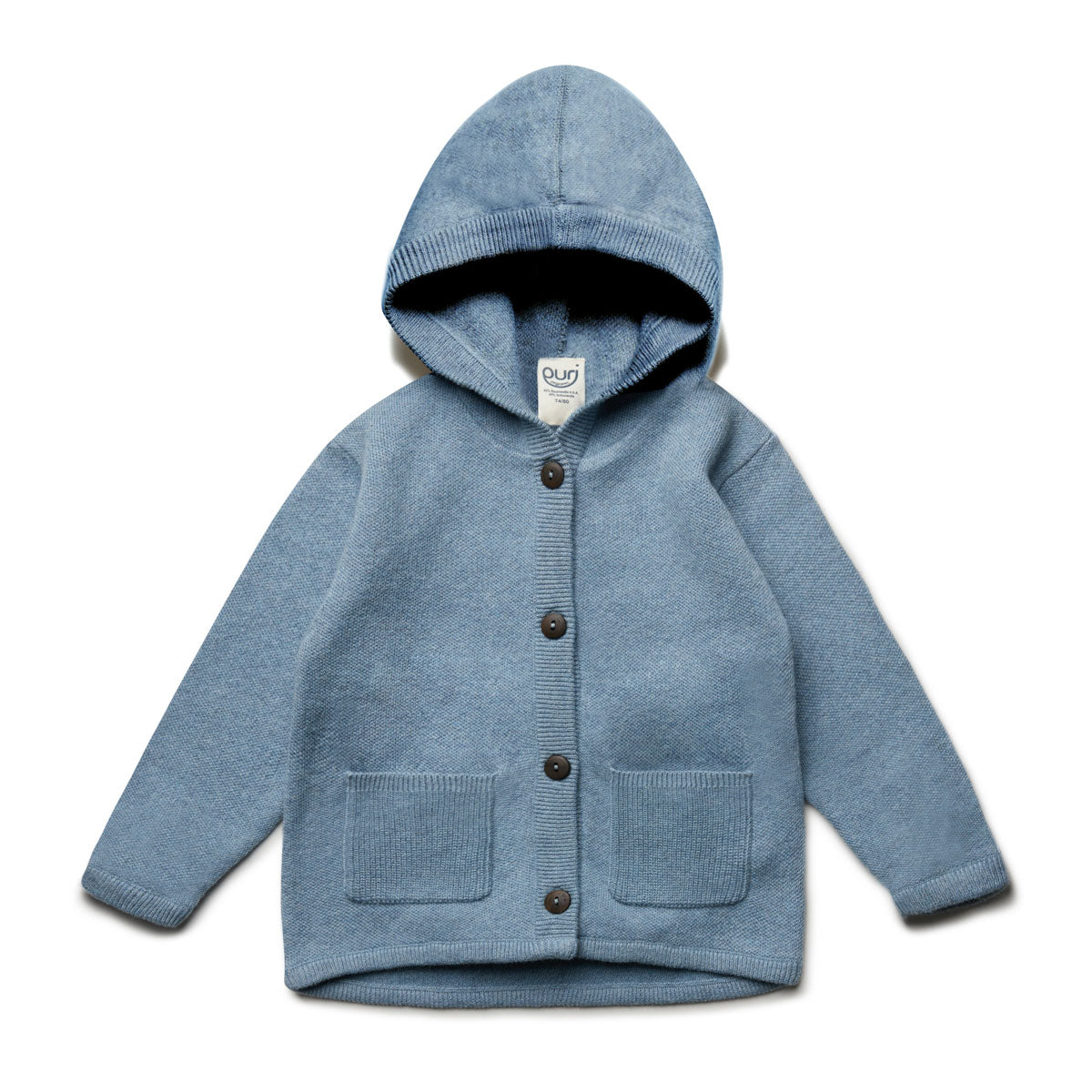Puri Organic Keinkinder Jacke Hoody Bio Baumwolle Wolle
