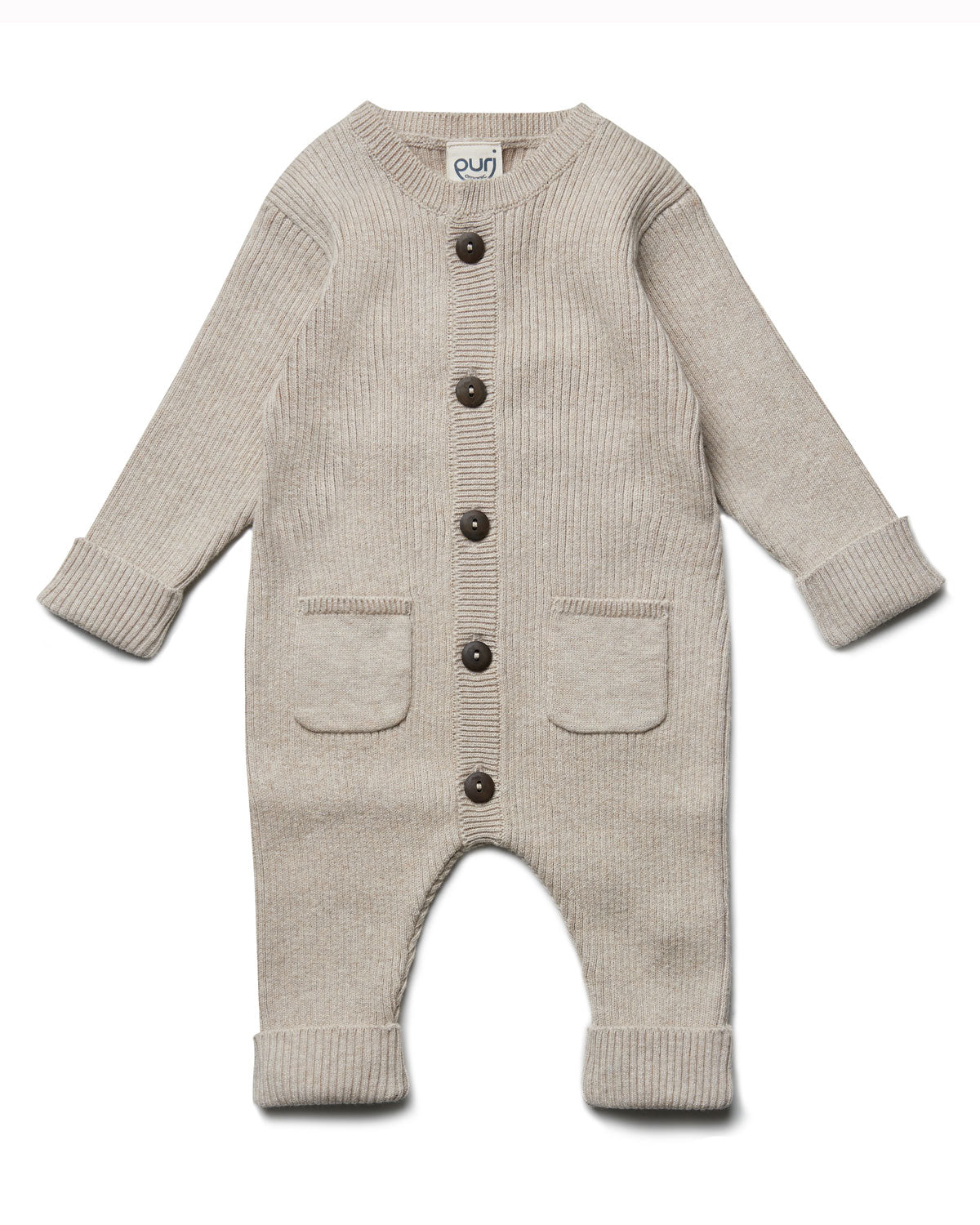 Puri Organic Baby Overall Rippenstrick Bio Baumwolle Wolle