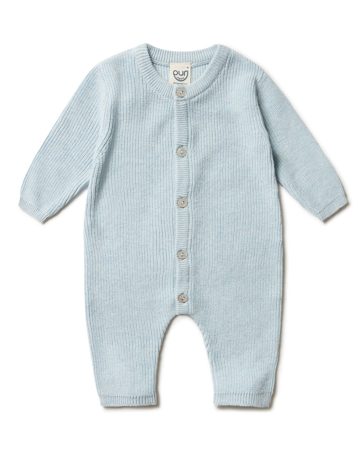 Puri Organic Baby Overall Perlfangstrick Bio Baumwolle Seide