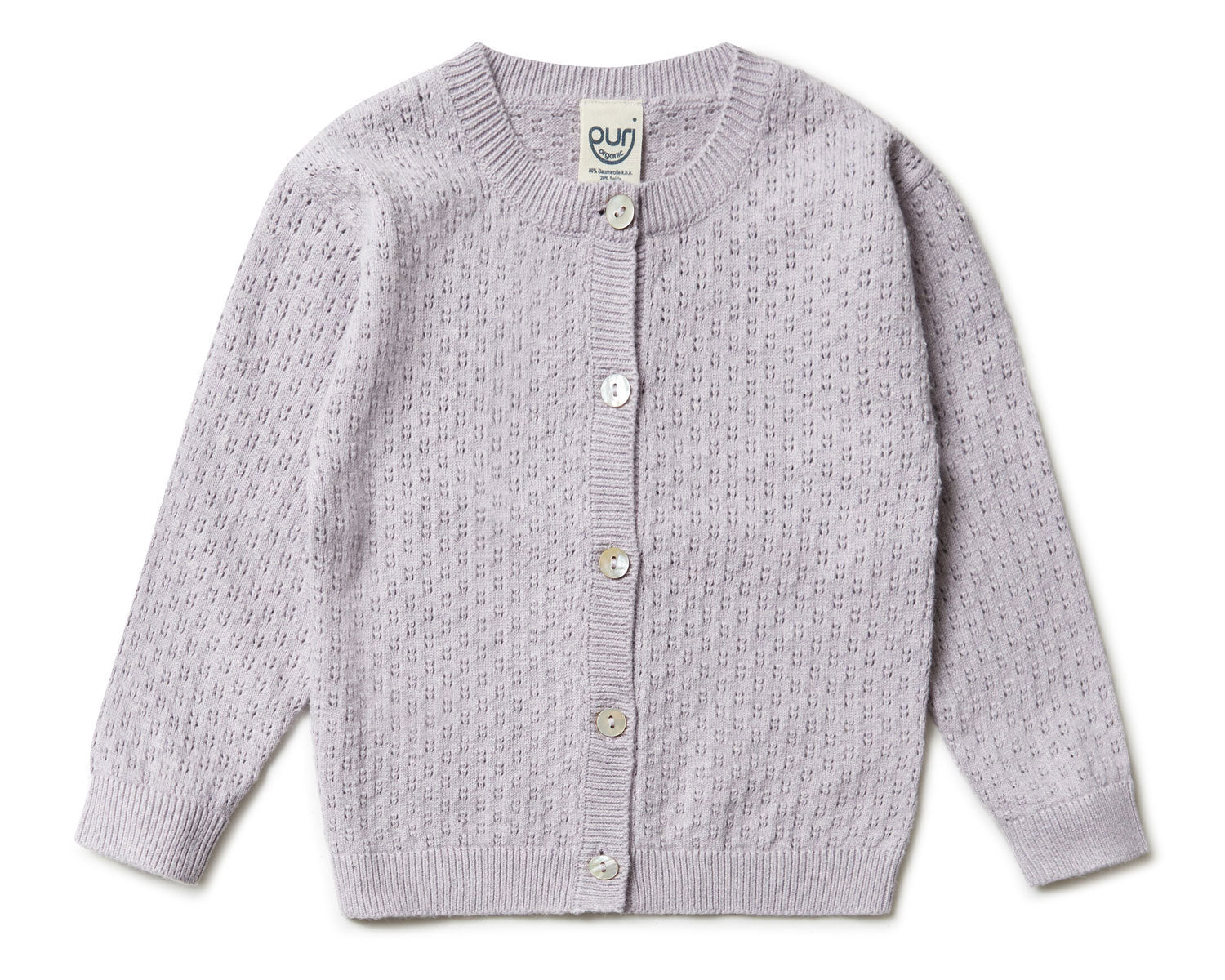 Puri Organic Baby Jacke Ajour Bio Baumwolle Seide