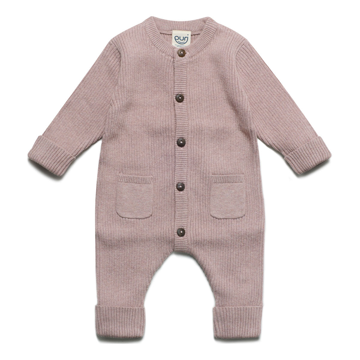 Gestrickter Baby-Overall Baumwolle (Bio) Schurwolle