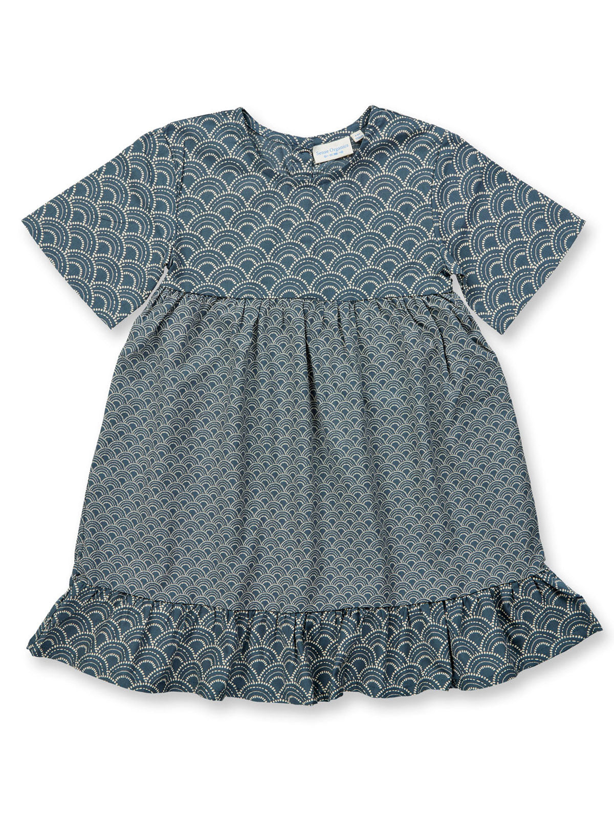 Mädchen Sommerkleid mit Wellendruck Bio Baumwolle