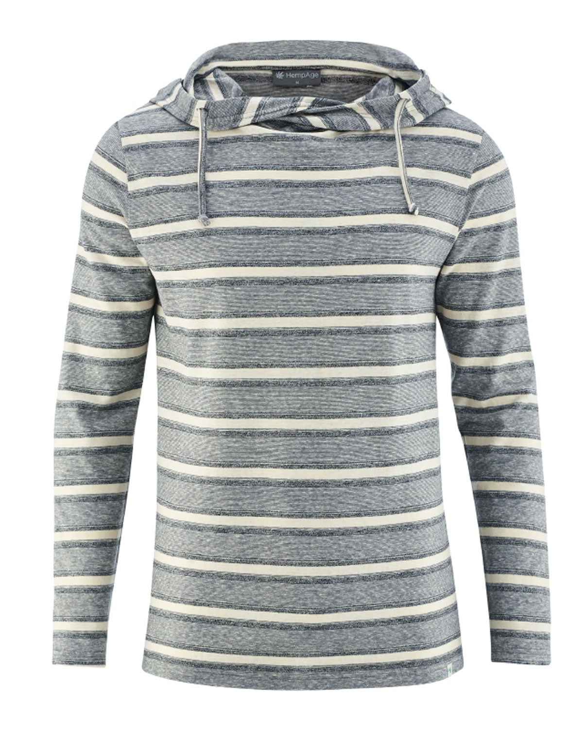 Hempage Hoodie Bio Baumwolle Hanf geringelt