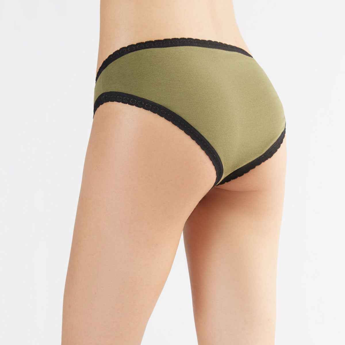 Albero Natur Damen Slip mit Spitze Bio Baumwolle Elasthan