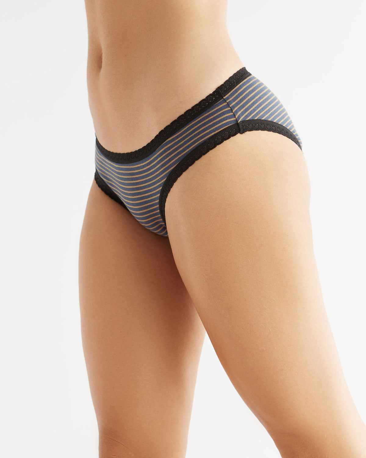 Albero Natur Damen Slip mit Spitze Bio Baumwolle Elasthan
