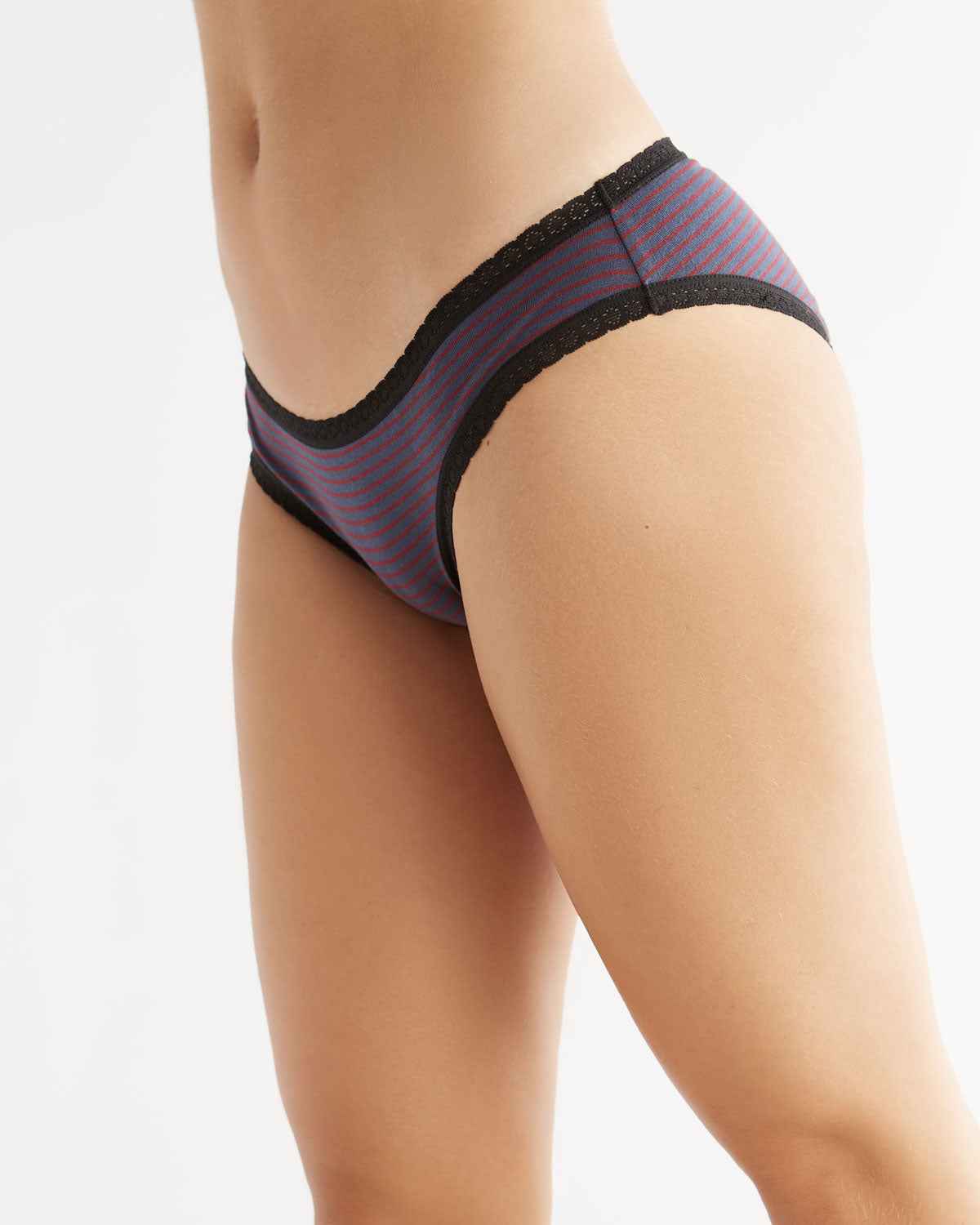 Albero Natur Damen Slip mit Spitze Bio Baumwolle Elasthan