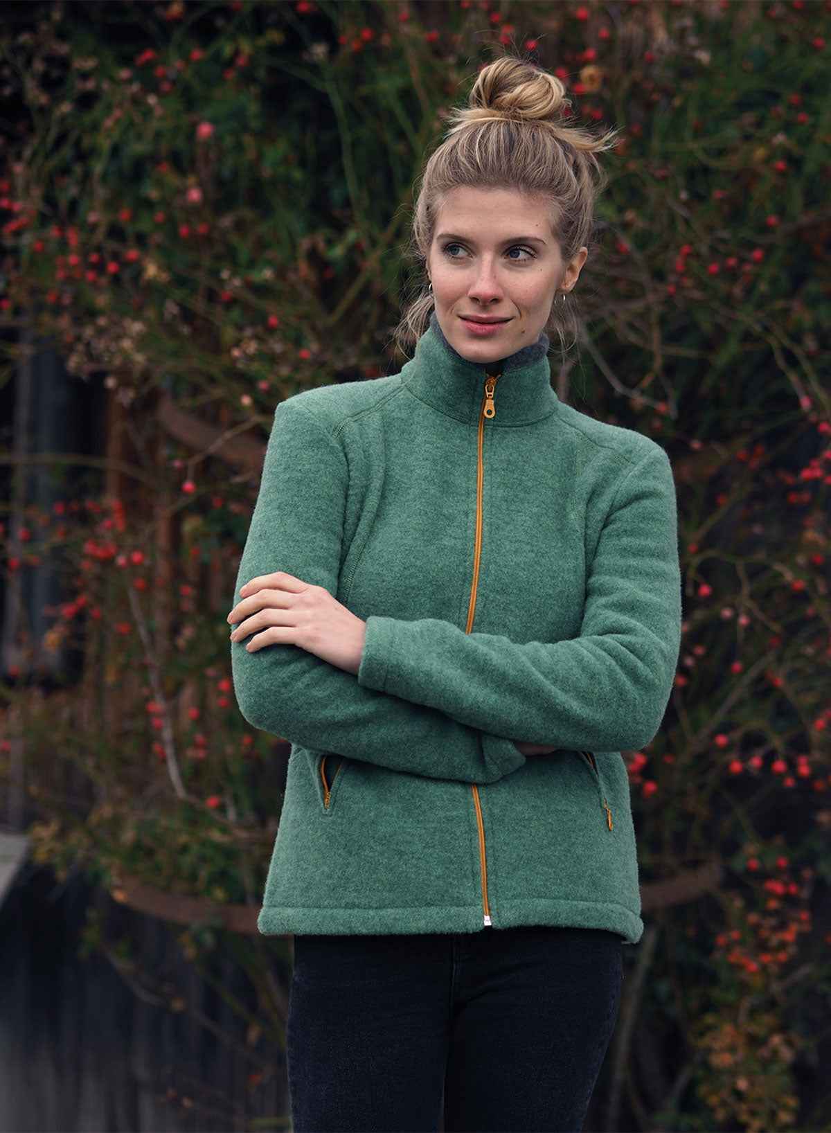 Damen kbT-Merinowolle Fleecejacke