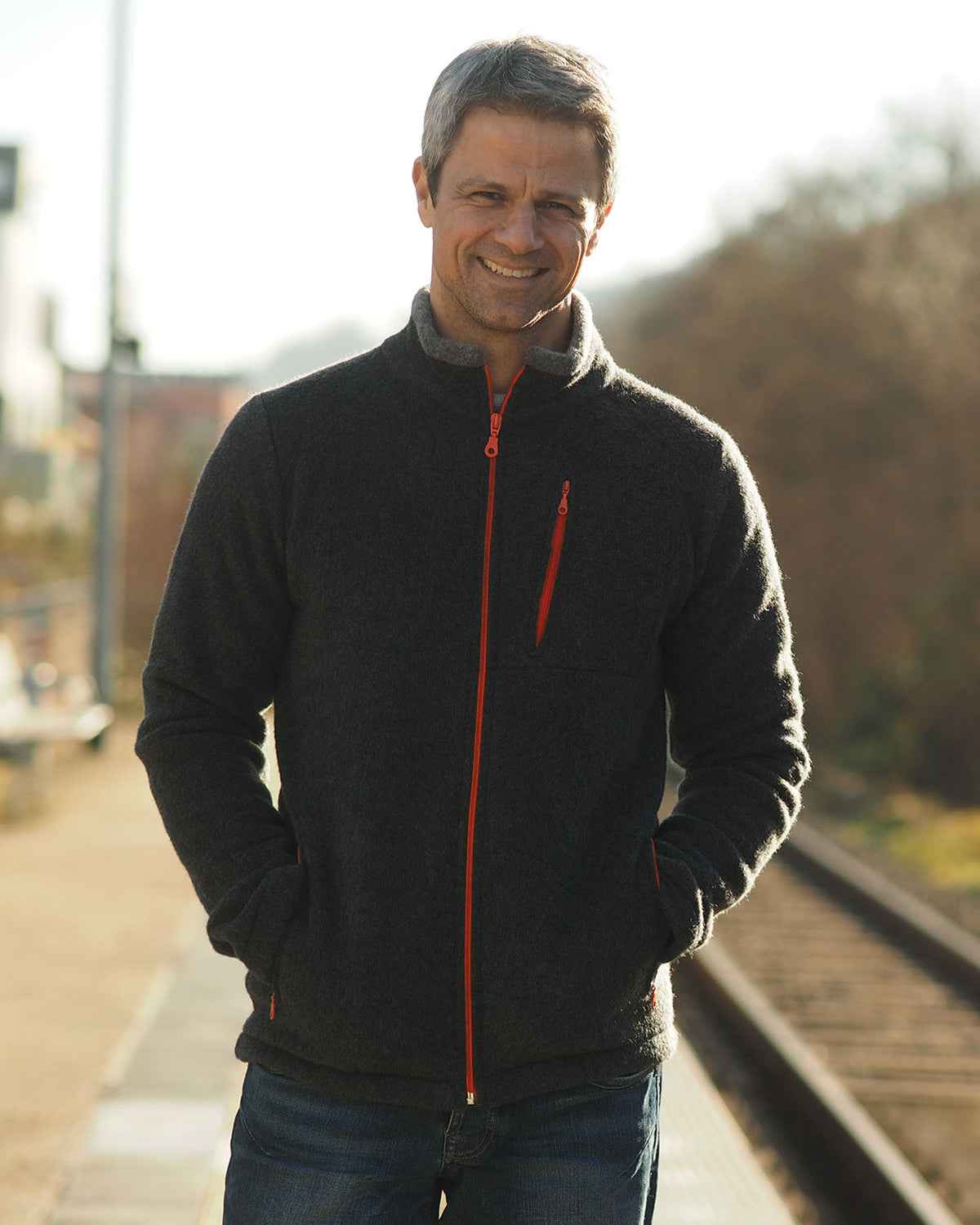 Herren Fleece Jacke Ischgl kbT Merinowolle