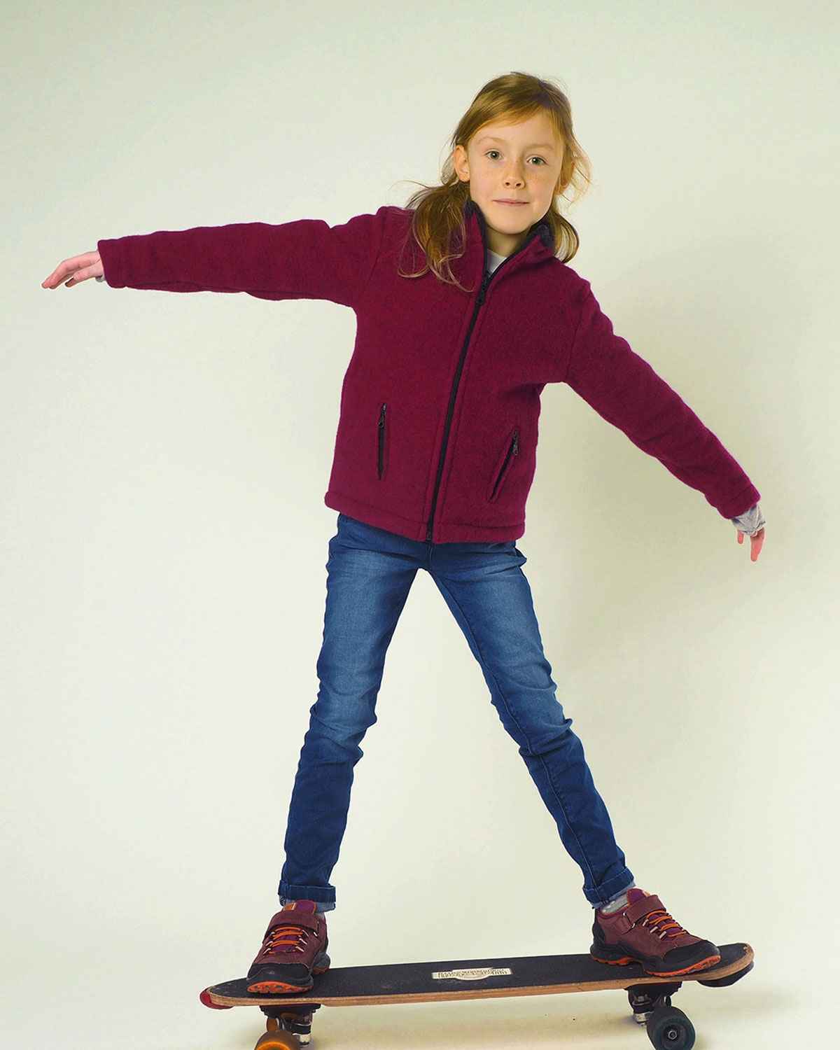 Kinder Jacke Fleecejacke kbT-Merinowolle