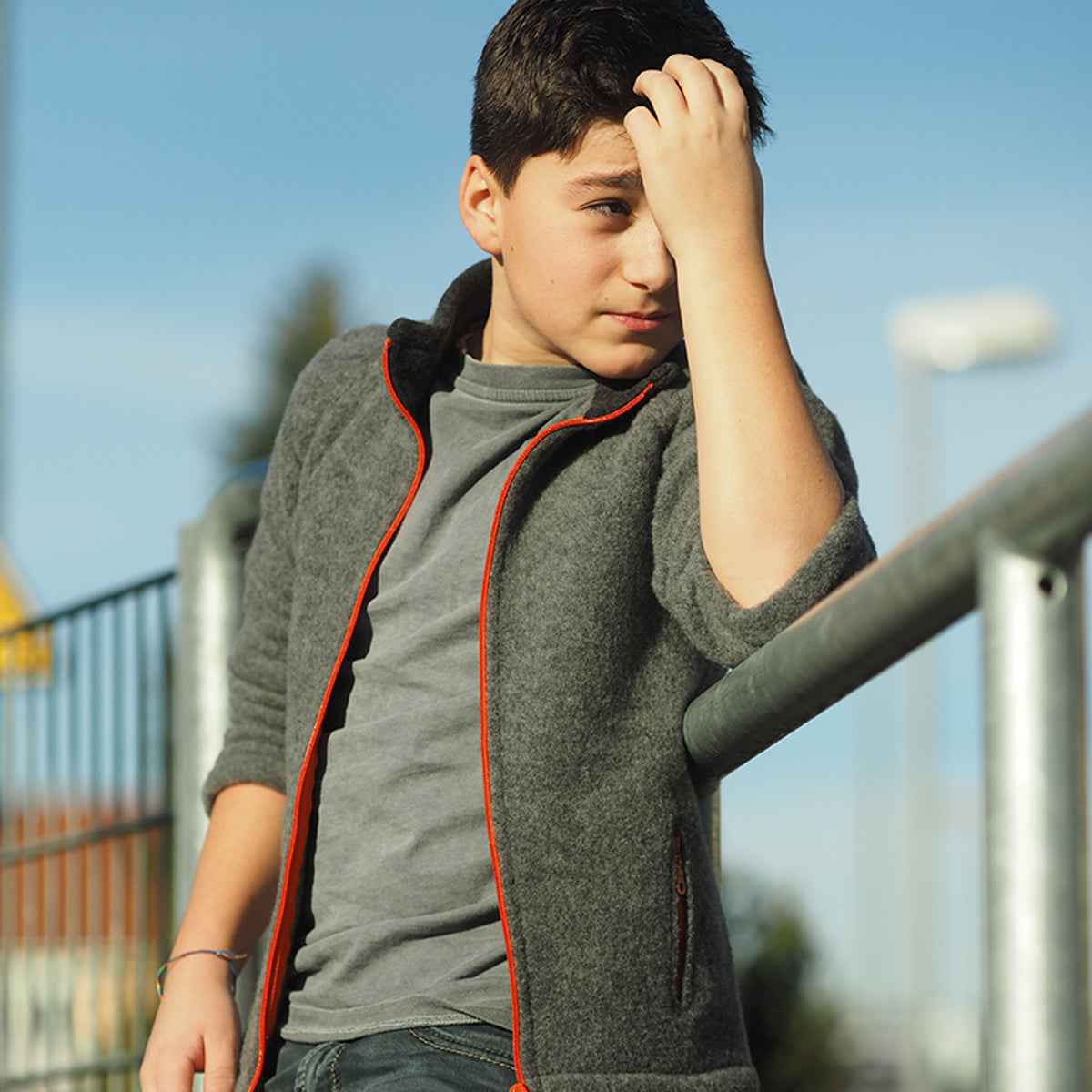 Kinder Jacke Fleecejacke kbT-Merinowolle