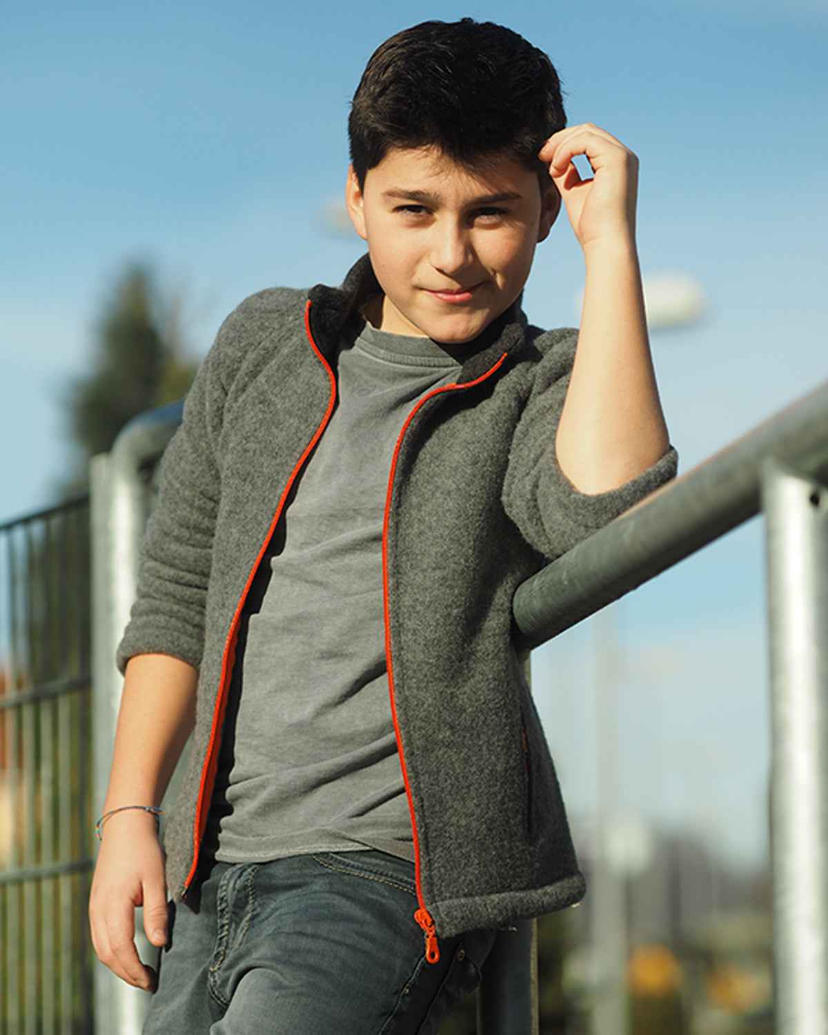 Kinder Jacke Fleecejacke kbT-Merinowolle