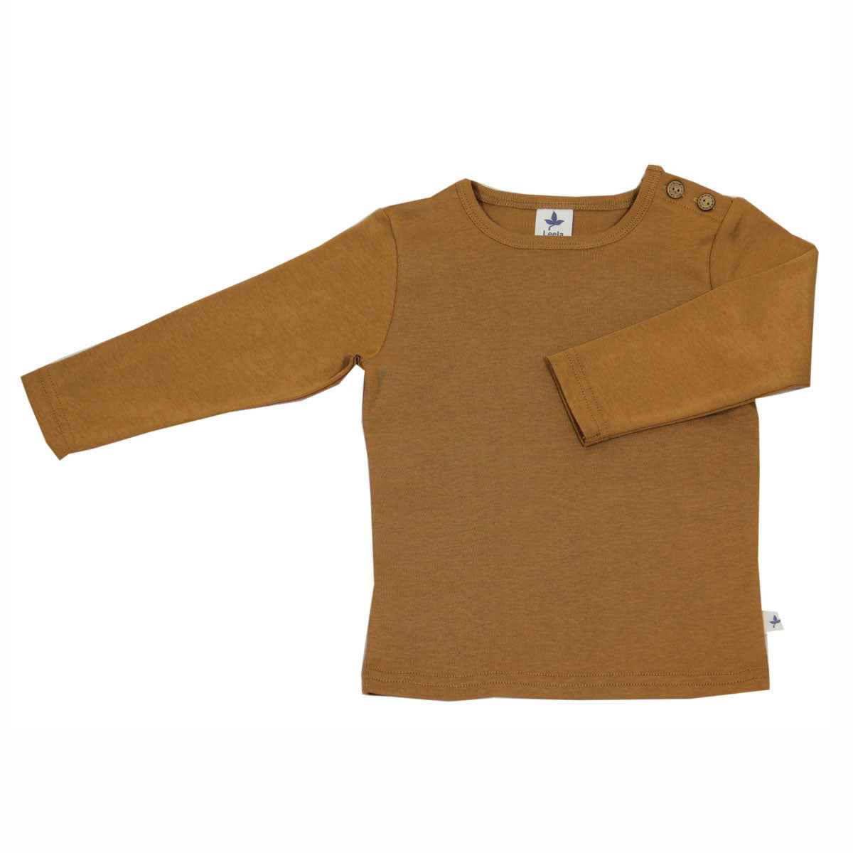 Leela Cotton Langarmshirt uni Bio Baumwolle