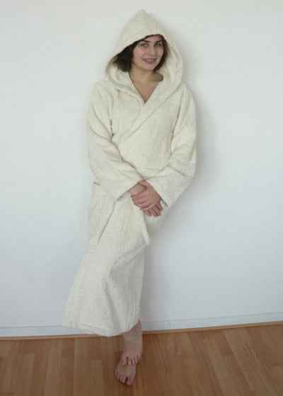 Leela Cotton Kinder Bademantel mit Kapuze Unisex