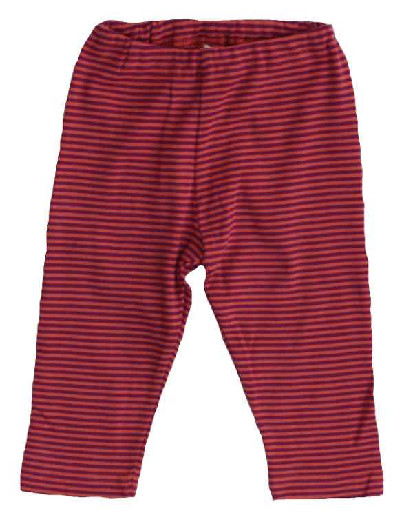 Leela Cotton Baby Ringel Leggings, fuchsia/orange geringelt