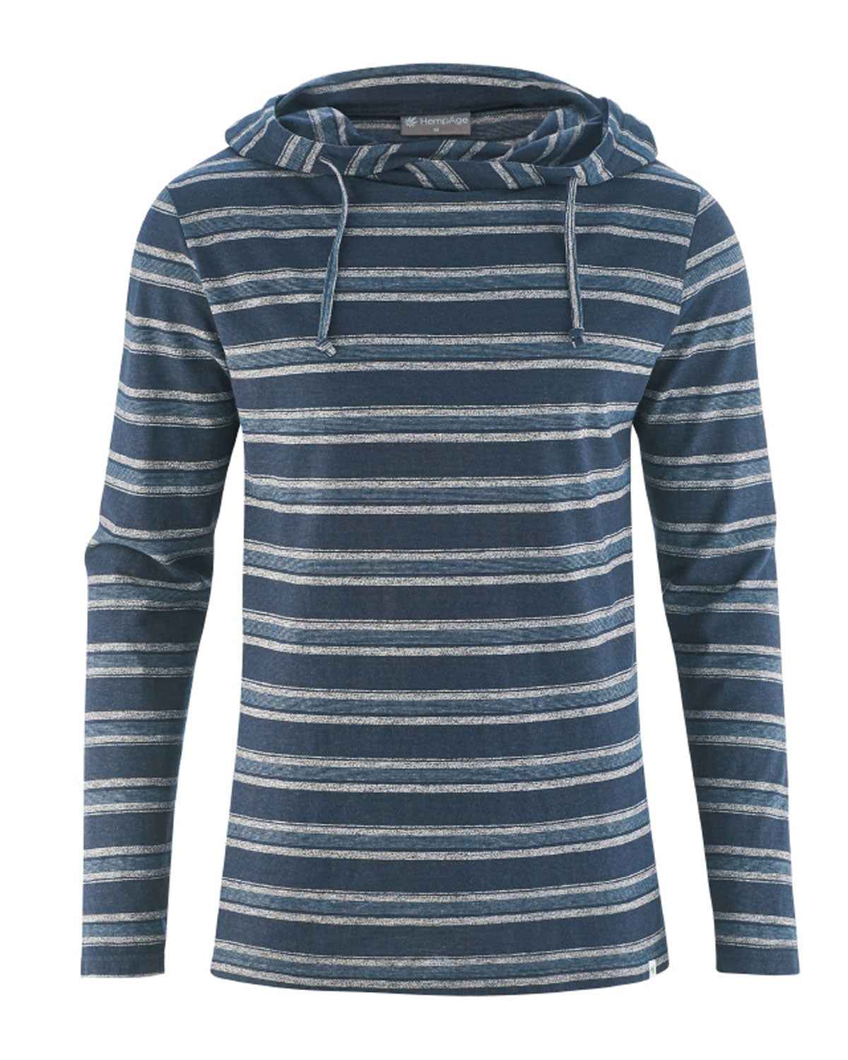 Hempage Hoodie Bio Baumwolle Hanf geringelt