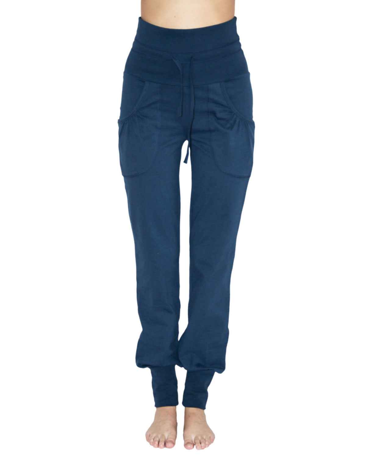Leela Cotton Yogahose mit Umschlagbund Bio Baumwolle Elasthan