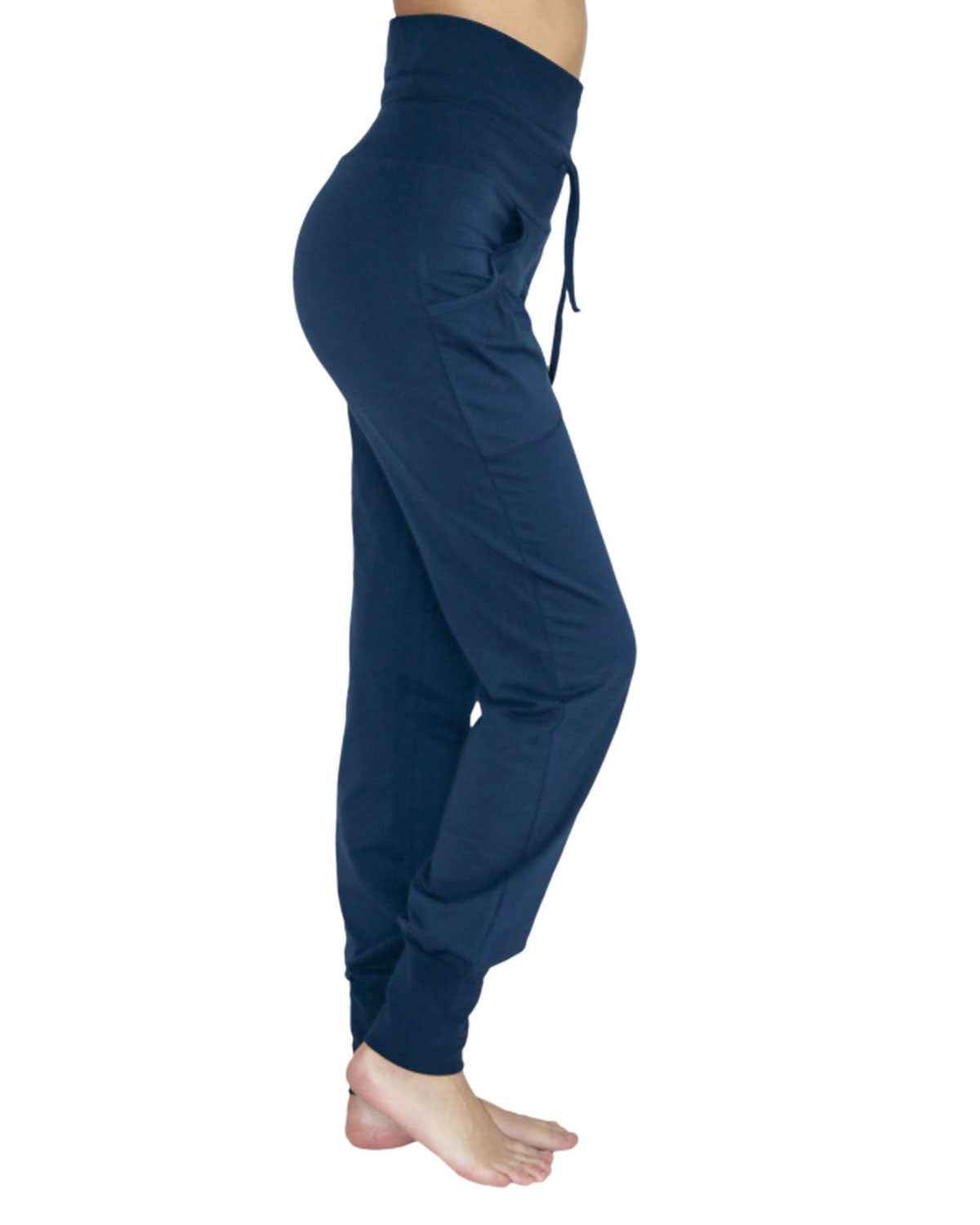 Leela Cotton Yogahose mit Umschlagbund Bio Baumwolle Elasthan