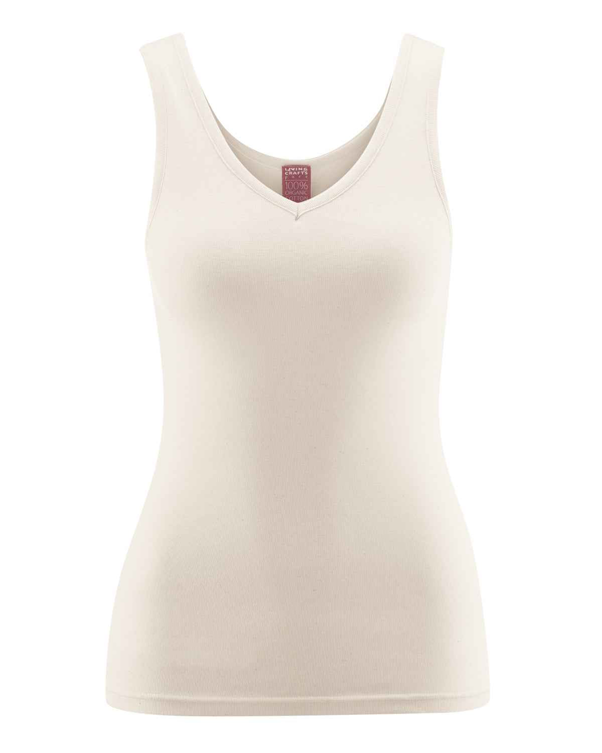 Living Crafts Damen V-Neck-Trägertop Bio Baumwolle