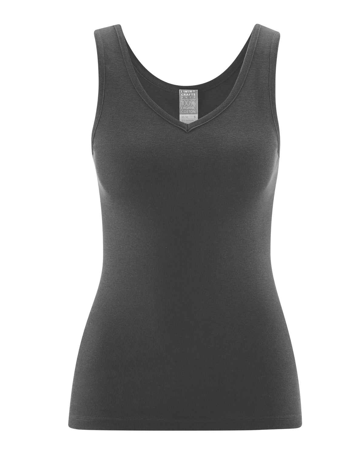 Living Crafts Damen V-Neck-Trägertop Bio Baumwolle