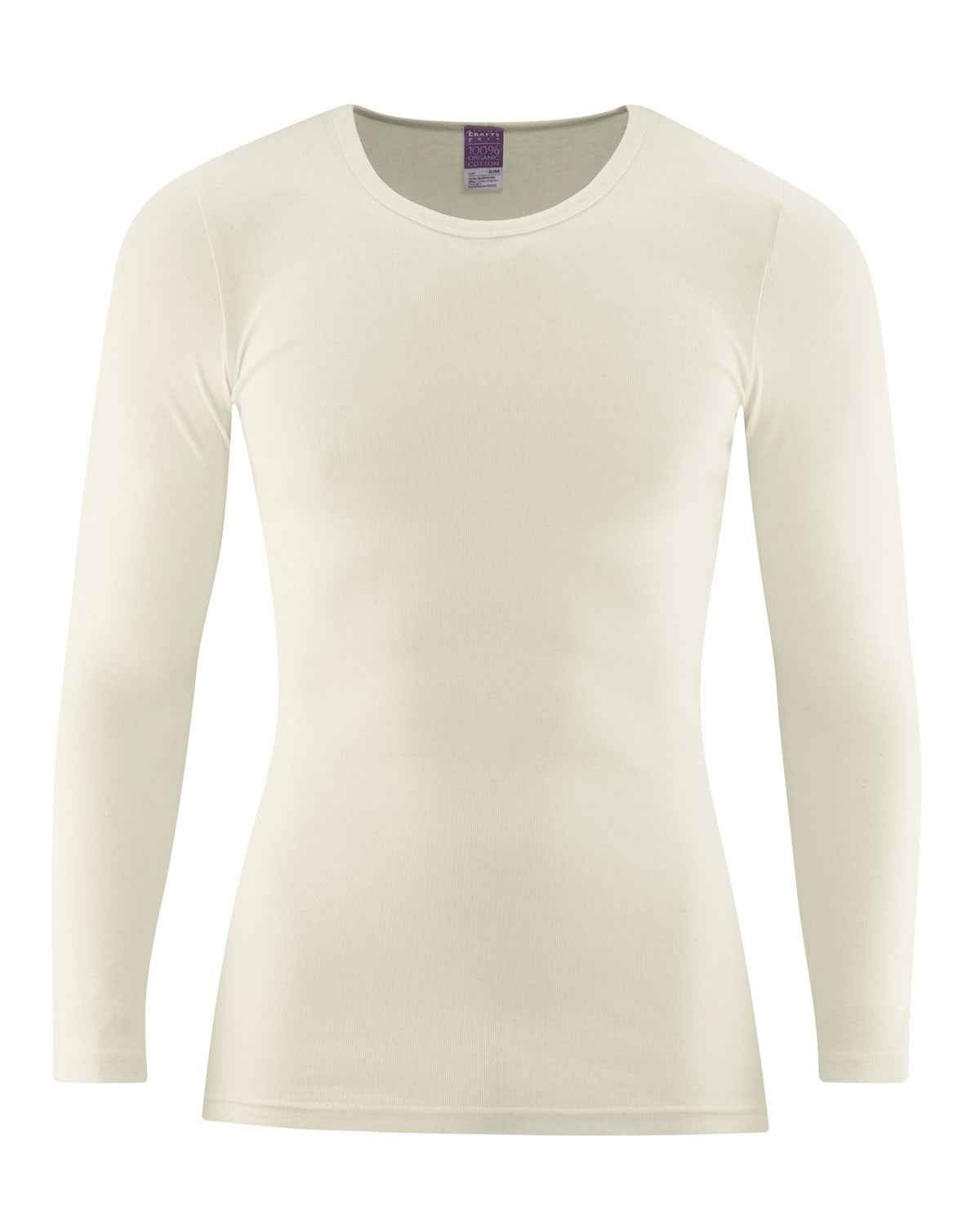 LIVING CRAFTS Herren Langarm-Unterhemd Bio Baumwolle
