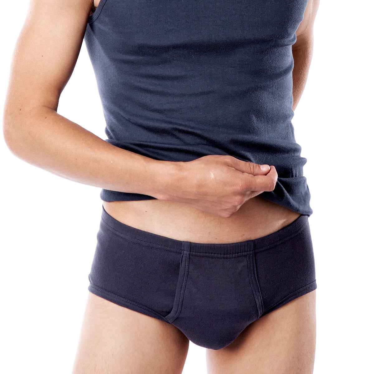 LIVING CRAFTS Herren Slip mit Eingriff Bio Baumwolle