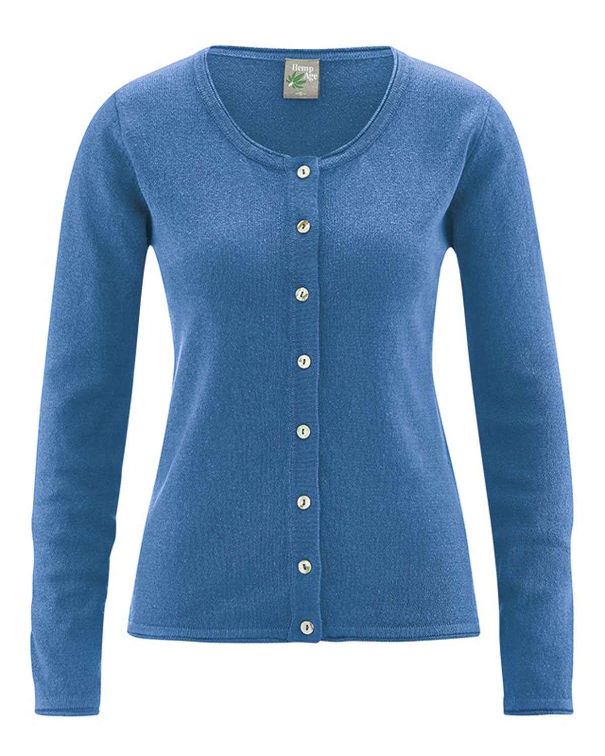 Hempage Damen Cardigan Hanf Bio Baumwolle recycelt