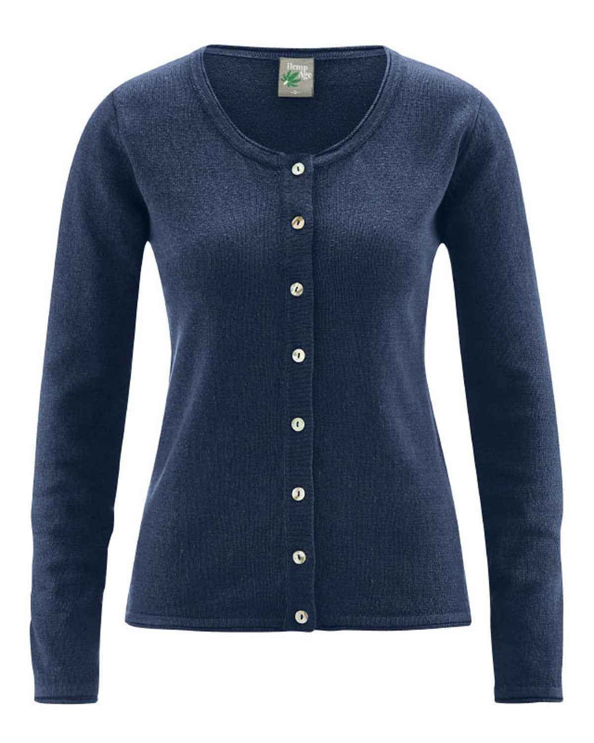 Hempage Damen Cardigan Hanf Bio Baumwolle recycelt