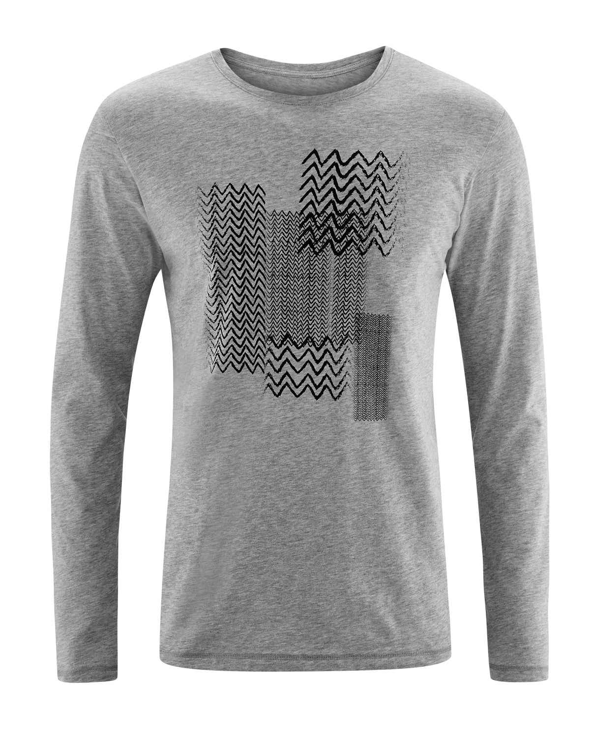 Langarm-Shirt mit Wellenmuster Baumwolle (Bio)