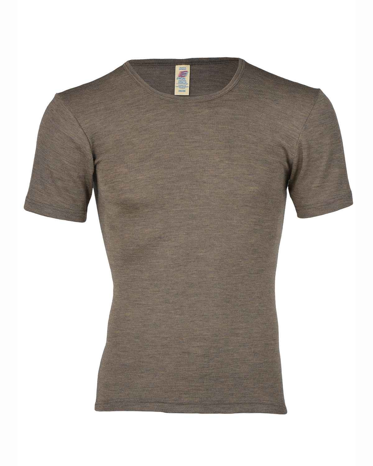 Engel Natur Herren Shirt Kurzarm Wolle Seide
